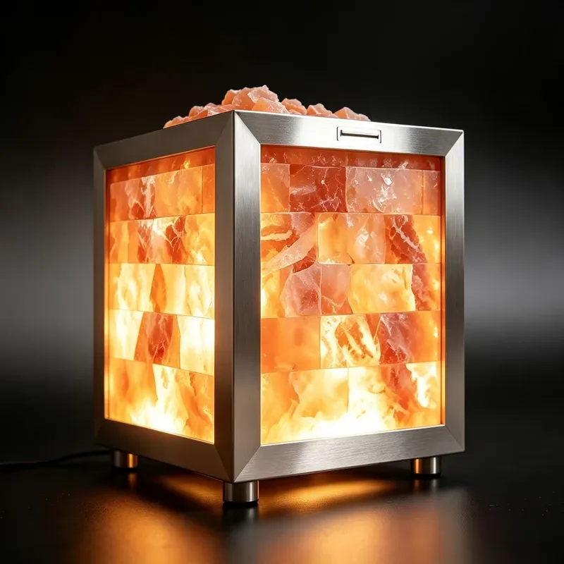 Himalayan Pink Salt Cube Lamp  - Spa Wellness Nature review and price